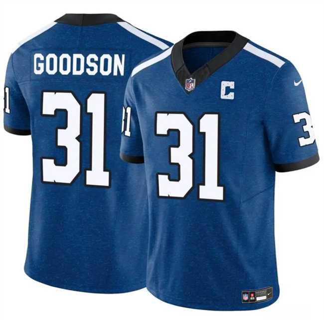 Mens Indianapolis Colts #31 Tyler Goodson Blue 2024 F.U.S.E. Throwback Vapor Limited Stitched Football Jersey Dzhi->indianapolis colts->NFL Jersey